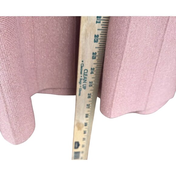 Lela Rose Blush Pink Wool Blend Dress Size Medium W/ Pleated Sleeves Mid-Length - Picture 11 of 13